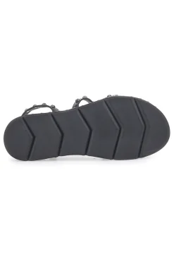 Sandali Neri con Flatform e Borchie ME & ME 670