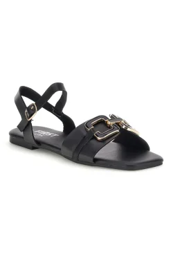 Sandali neri con morsetto The first chic PREA3595