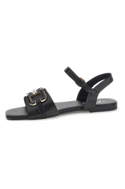 Sandali neri con morsetto The first chic PREA3595