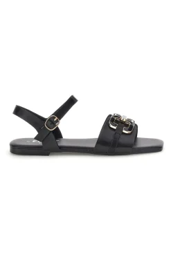Sandali neri con morsetto The first chic PREA3595