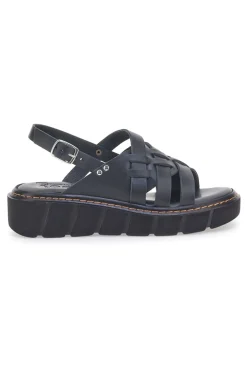 Sandali Neri Con Platform e Made in Italy Pittarello Rock 5840/C
