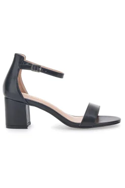 Sandali Neri Con Tacco a Blocco First Lady 402