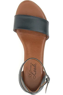 Sandali Neri Con Tacco Basso Pittarello Look 243035