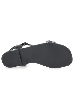 Sandali Neri con Treccia The First 92119