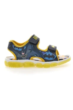Sandali neri e gialli con logo Batman e chiusura a strappo BATMAN 19BM3N01LA