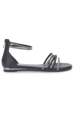 Sandali neri eleganti con cinturino gioiello CAFÉ COST W6