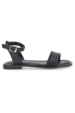 Sandali Neri Flat Con Cinturino Regolabile Pittarello Look DC43877
