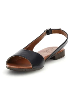 Sandali neri in pelle con cinturino Pittarello look 225110