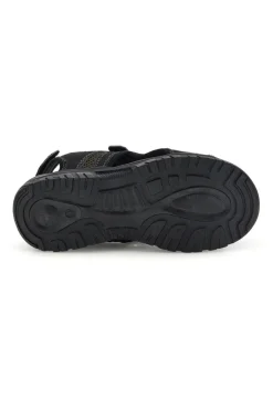 Sandali neri in pelle Superga S86U292