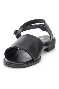 Sandali neri in vera pelle con fascia e cinturino Pittarello focus 222210