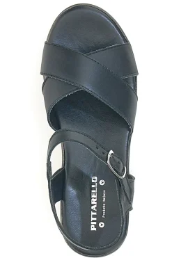Sandali Neri in Vera Pelle con Platform PITTARELLO LOVE 3270101
