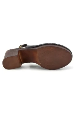 Sandali neri in vera pelle con tacco Pittarello 1143622