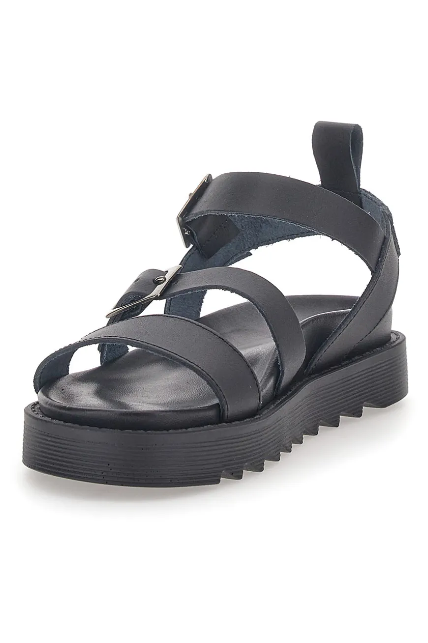 Sandali Neri in Vera Pelle da Donna Pittarello Capsule 27152