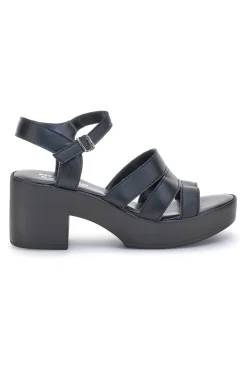 Sandali Neri in vera pelle Made in Italy con cinturino Pittarello 800071082