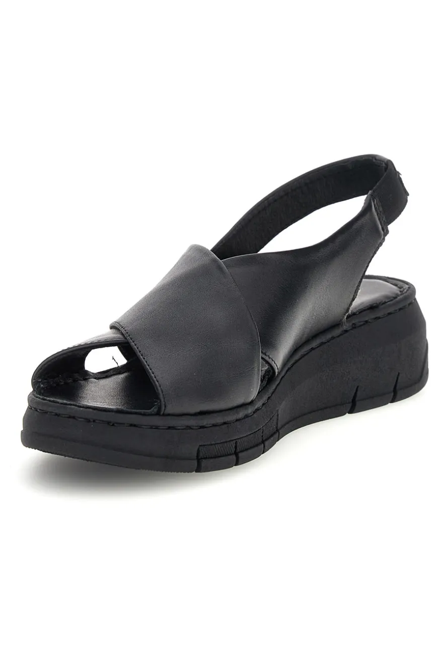 Sandali neri in vera pelle Pittarello focus 7155579