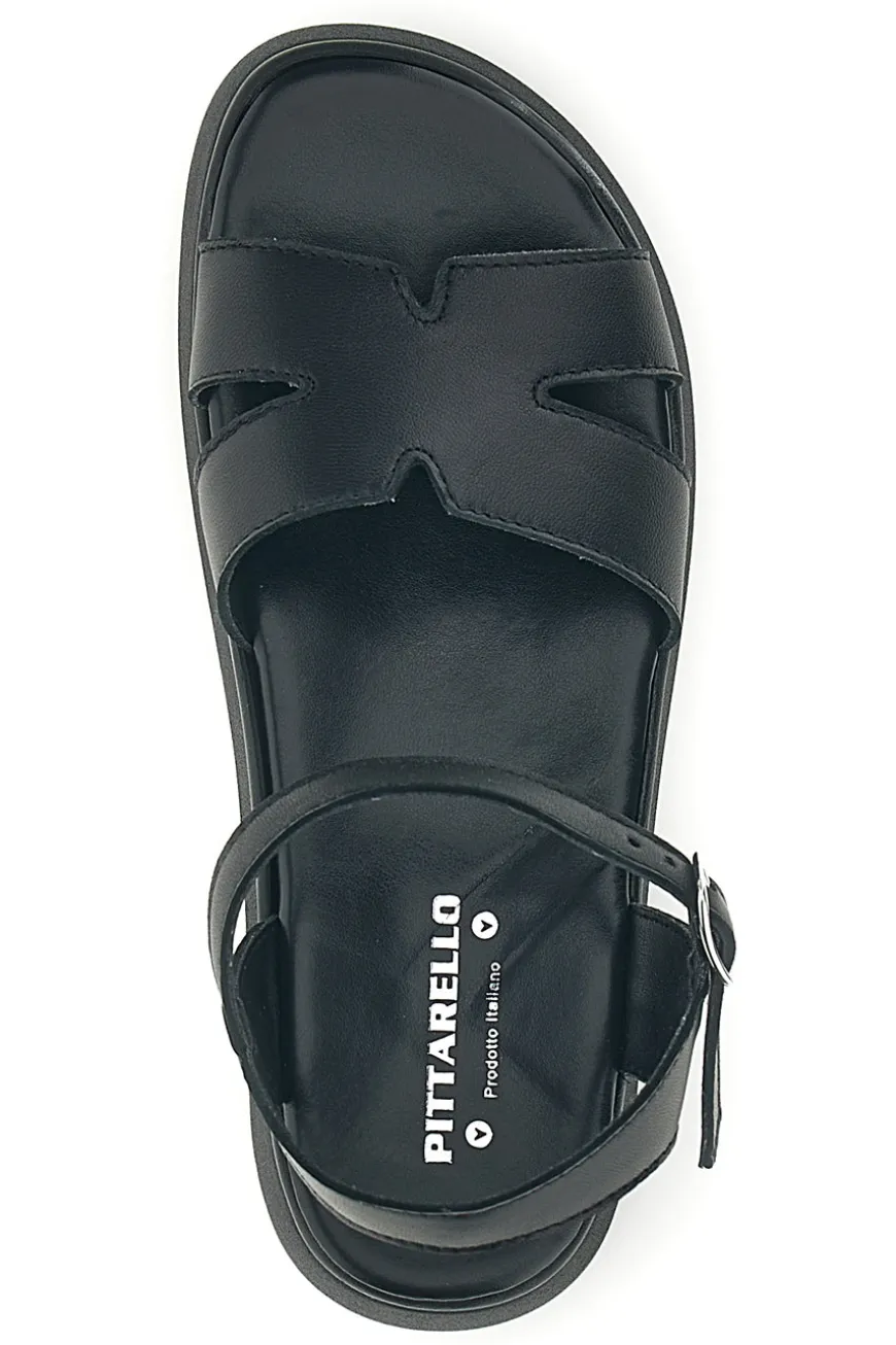 Sandali neri in vera pelle Pittarello 32841926