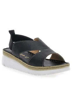 Sandali Neri Sling-back Con Elastici Pittarello 90042
