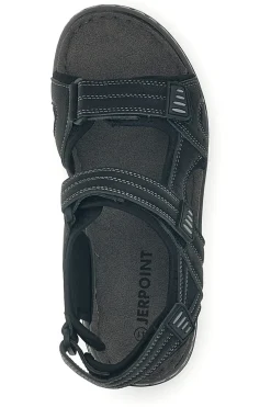 Sandali Neri Strappi Regolabili Jerpoint M8553