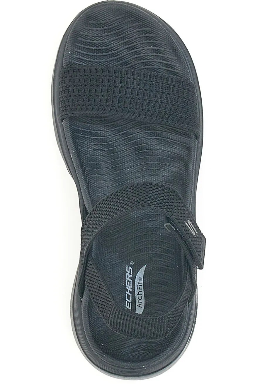 Sandali Neri Vegan Skechers GO WALK ARCH FIT 2.0 SANDAL ANNIE