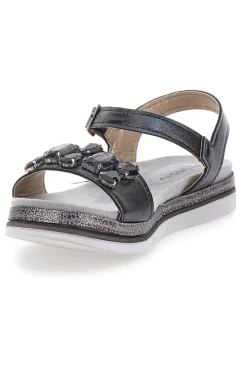 Sandali Nero Con Pietre Inblu 38 SA