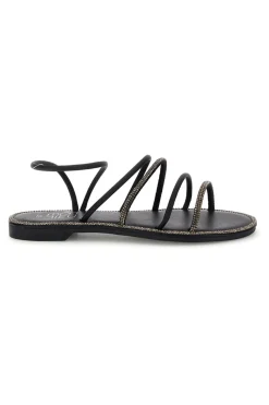 Sandali nero flat Mon dieu PRE9350