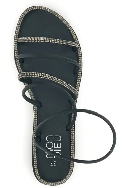 Sandali nero flat Mon dieu PRE9350