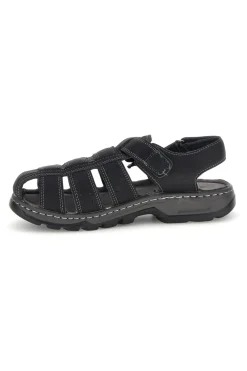 Sandali nero punta chiusa strappo regolabile Jerpoint M8557