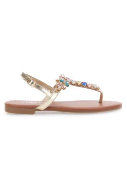 Sandali Oro con Strass The First Chic PRE3008