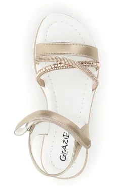 Sandali Oro Rosa con Strass Grazie girl 283585