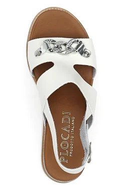 Sandali Platform Bianchi Made Italy Plocadi 3002