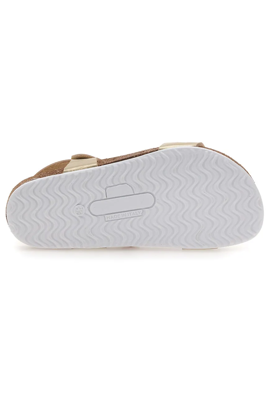 Sandali platino con strass colorati Pittarello Bio 257A007SR