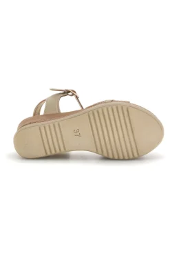 Sandali platino con zeppa Inblu 10 FK