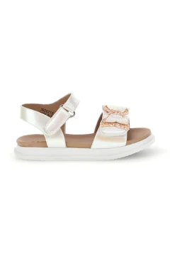 Sandali primi passi bianchi con fiocco decorativo Pitt kids 392621S