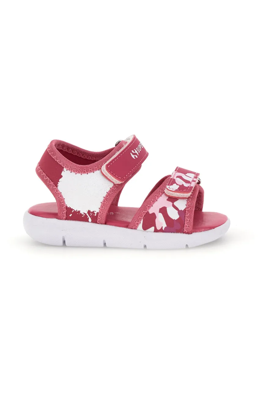 Sandali rosa con chiusura a strappo Superga S63S820
