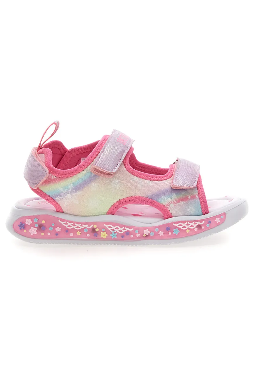 Sandali rosa con luci e strappi Pitt kids 11507