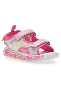Sandali rosa con luci e strappi Pitt kids 11507