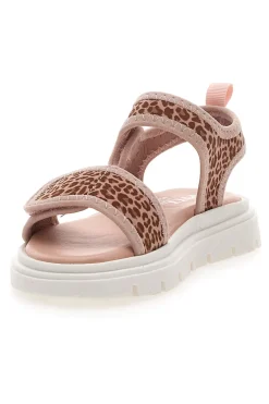 Sandali rosa con stampa animalier e suola sportiva PITT KIDS 39G2528S