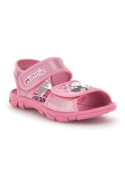 Sandali rosa con stampa Minnie e chiusura a strappo Minnie D3010815T