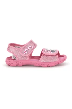 Sandali rosa con stampa Minnie e chiusura a strappo Minnie D3010815T