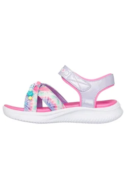 Sandali rosa con stampa tie dye Skechers Jumpsters Sandal Tie Dye Bffs
