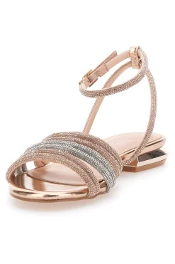 Sandali Rosa Con Strass e Cinturino alla Caviglia MON DIEU 680