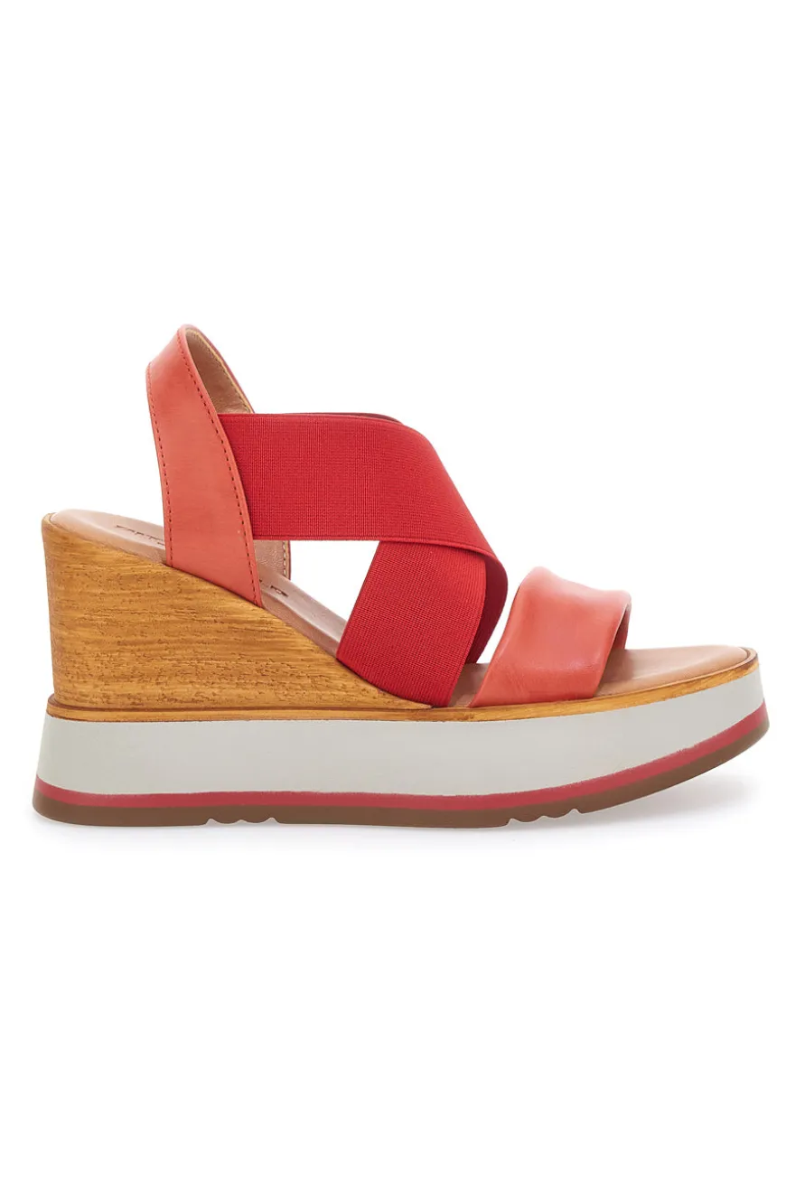 Sandali Rossi Made in Italy Con Zeppa Pittarello 34953