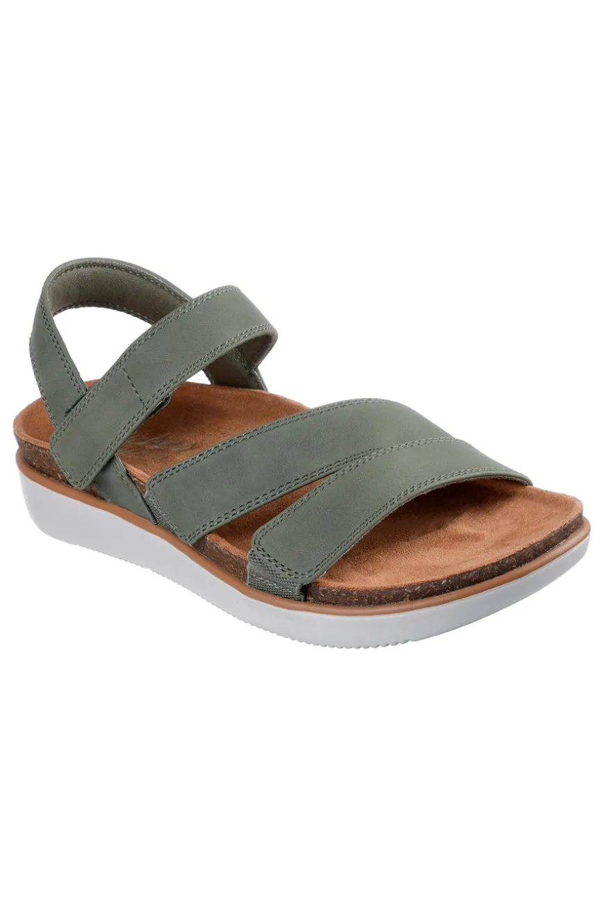 Sandali verde oliva con cinturini regolabili Skechers LIFTED COMFORT