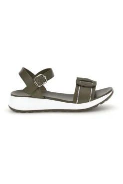 Sandali verde oliva con cinturino regolabile suola comfort Plocadi Bza2423820