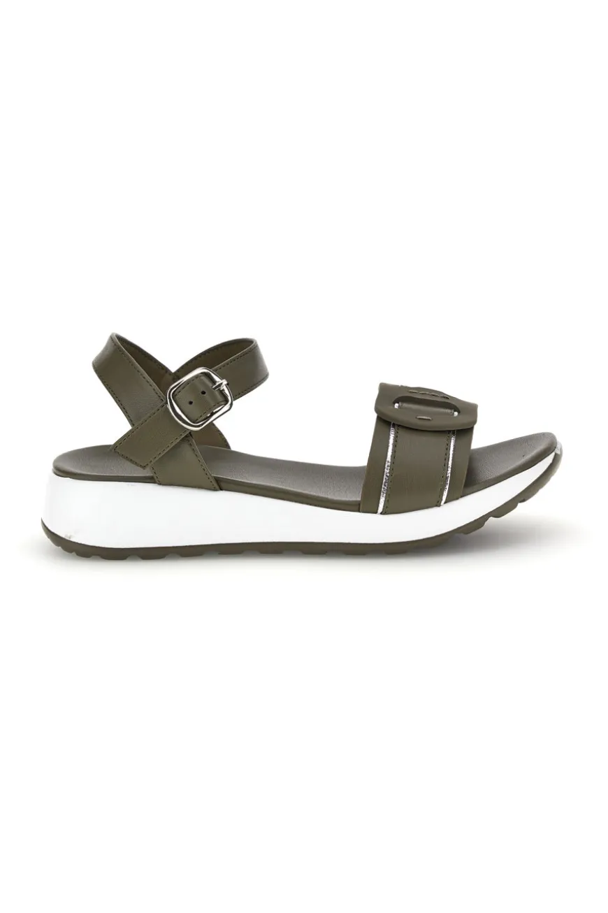 Sandali verde oliva con cinturino regolabile suola comfort Plocadi Bza2423820