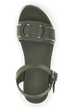 Sandali verde oliva con cinturino regolabile suola comfort Plocadi Bza2423820