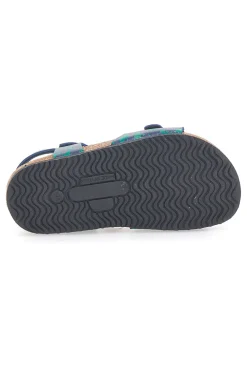 Sandali verdi con stampa jungle e doppia fibbia PITTARELLO BIO 257A066SR