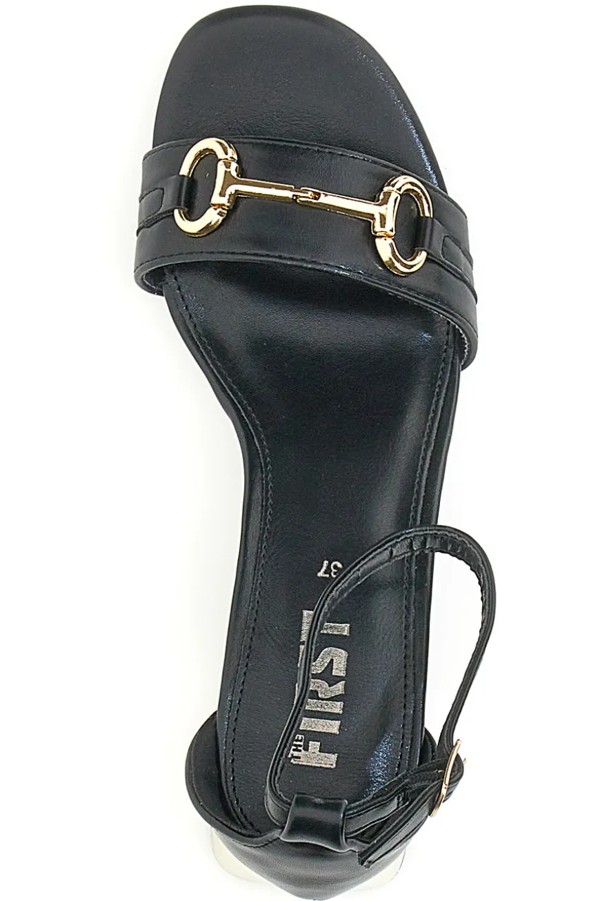 Sandalo con tacco The First 1602 Nero