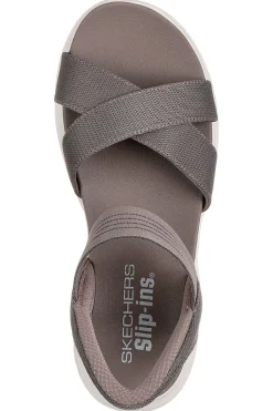 Sandalo Slingback Vegani Grigi Skechers Ultra Flex 3.0 - Never Better