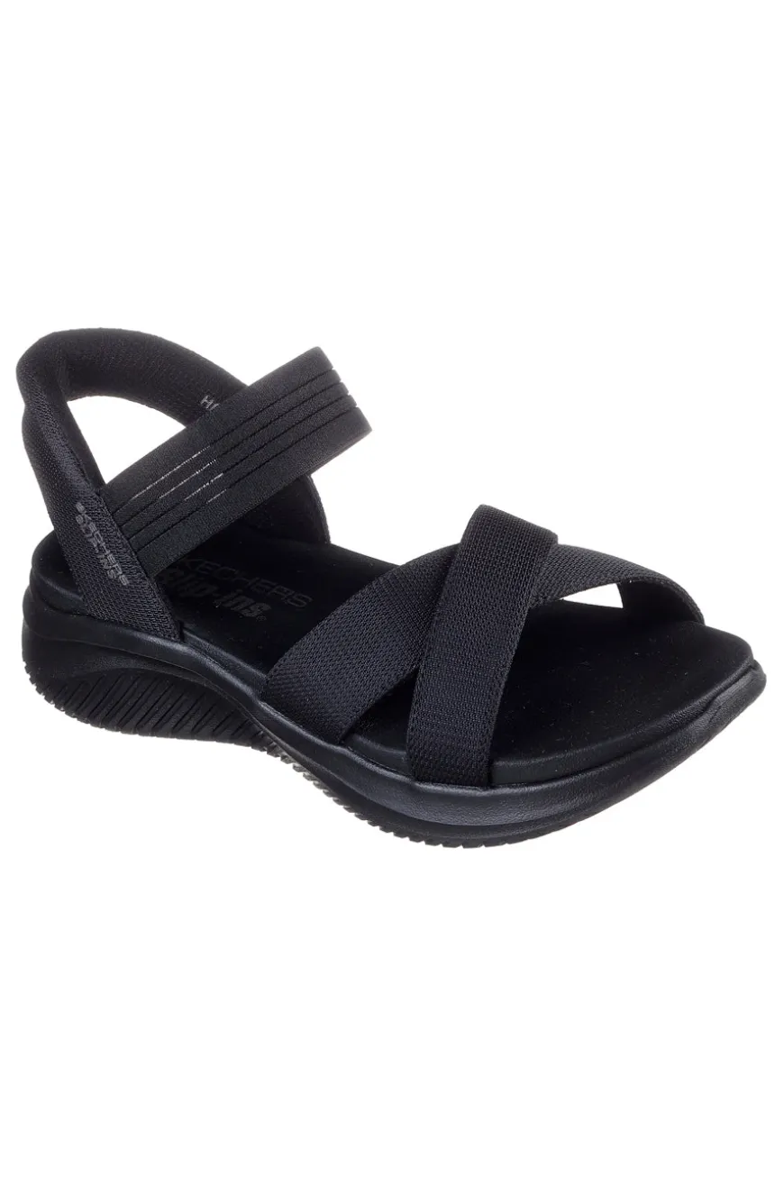 Sandalo Slingback Vegani neri Skechers Ultra Flex 3.0 - Never Better